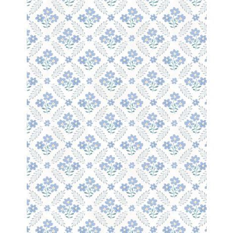 Morning Blooms - Floral Grid Cream 1077-89275-147
