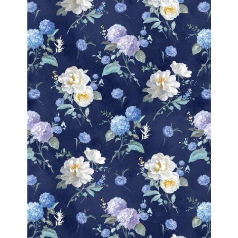 Morning Blooms - Floral Toss Navy 1077-89274-446