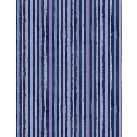 Morning Blooms - Stripes Navy 1077-89278-446