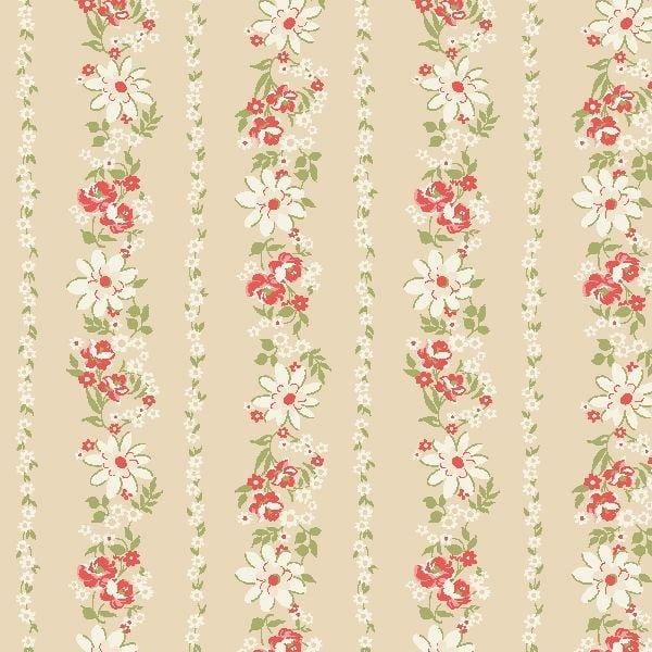 Sentiments - Daisies and Roses Stripe Tan 1803-98724-231