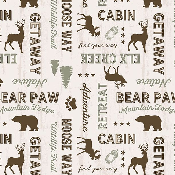 Wildlife Trail - Words All Over Cream 1828-82662-227