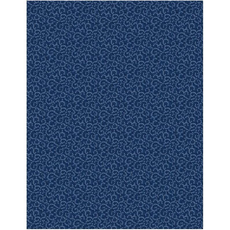 Wilmington Print - Crescent Swirl - Navy 1803-98661-449