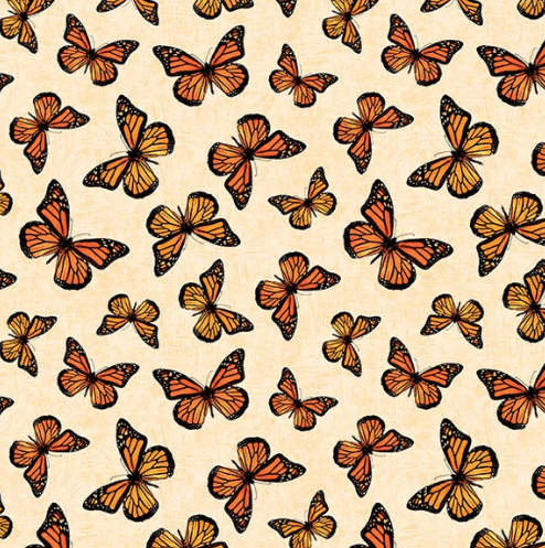 Sunshine Whispers - Butterflies Toss Cream 3080-28656-298