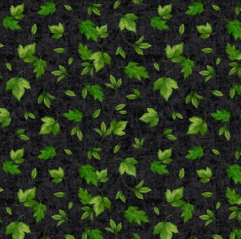 Sunshine Whispers - Leaves Toss Black 3080-28657-977