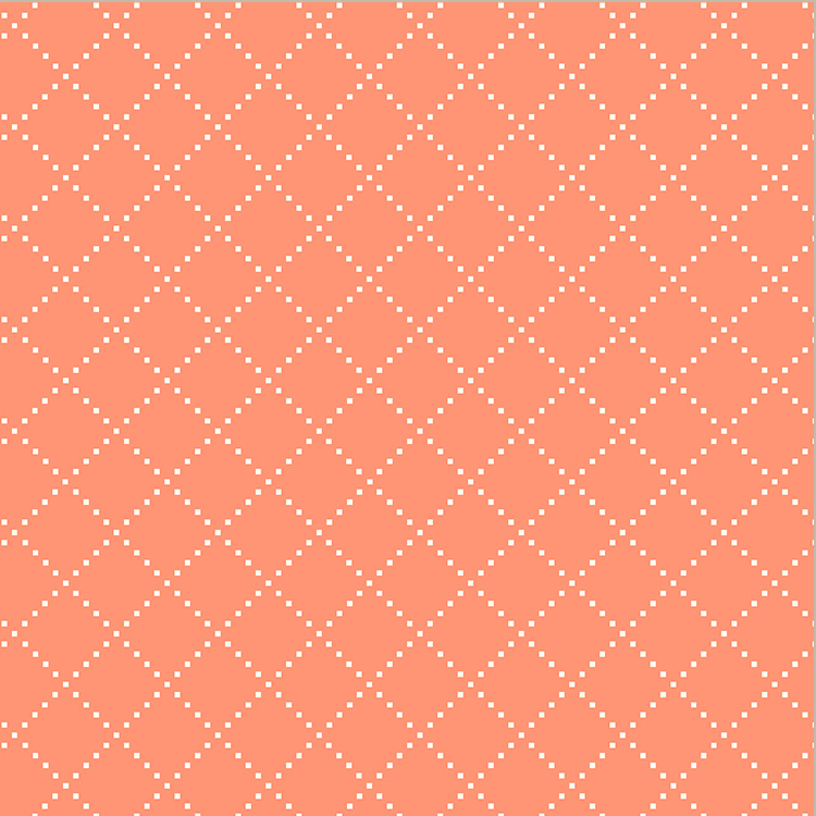 Clover & Dot - Bias Grid Coral 53868-11