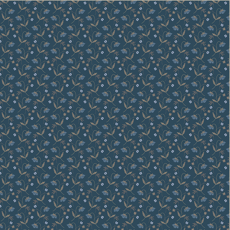 Oxford - Flower Drops Blue 53892-1