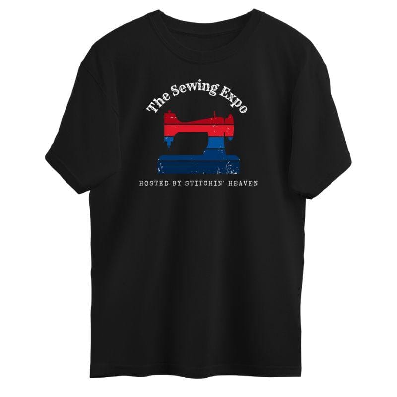 Stitchin' Heaven - Sewing Expo Black Tshirt - 3XL