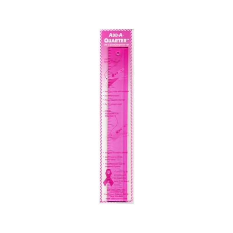 Add A Quarter Ruler - 12 inch Pink Checker Distributors 