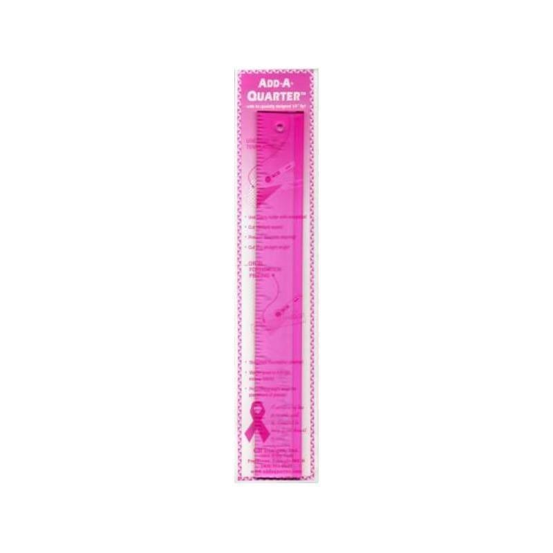 Add A Quarter Ruler - 12 inch Pink Checker Distributors 