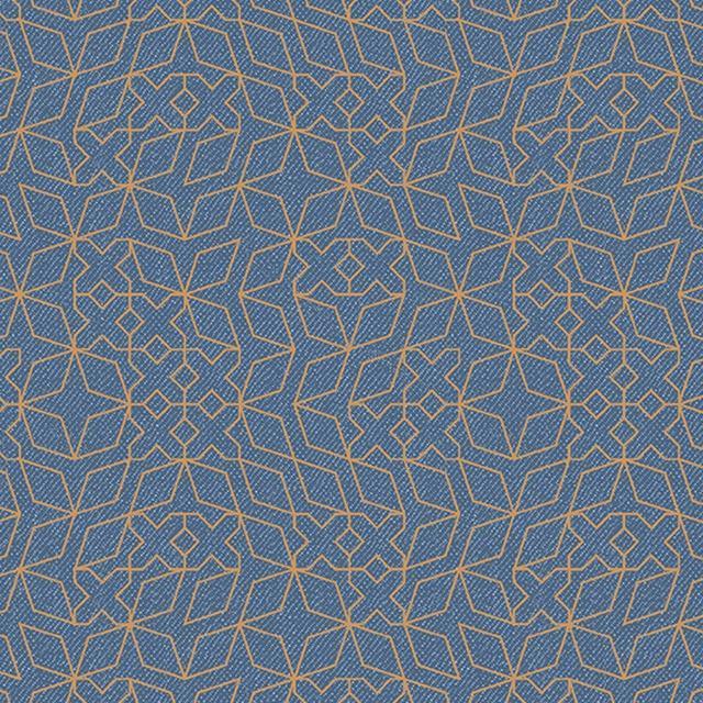 Almost Blue - Rose Gold Geometric Denim Choice Fabrics 