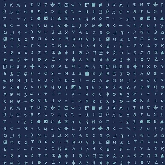 Andover - Fabric from the Basement - Cryptography Blue Moon Andover Fabrics/CIT 