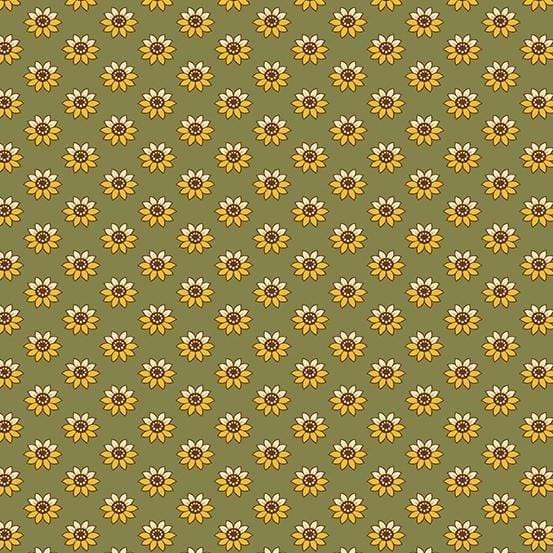 Andover - Spiced Cider - Sunflowers Green Andover Fabrics/CIT 