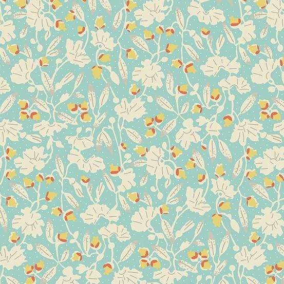 Andover -  Sweet Ride - Jasmine Aquamarine Andover Fabrics/CIT 