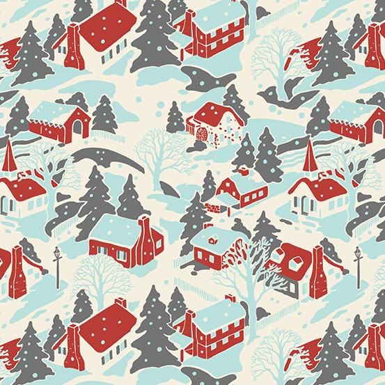 Retro Ho Ho - Winter Village Artic Blue A-574-B