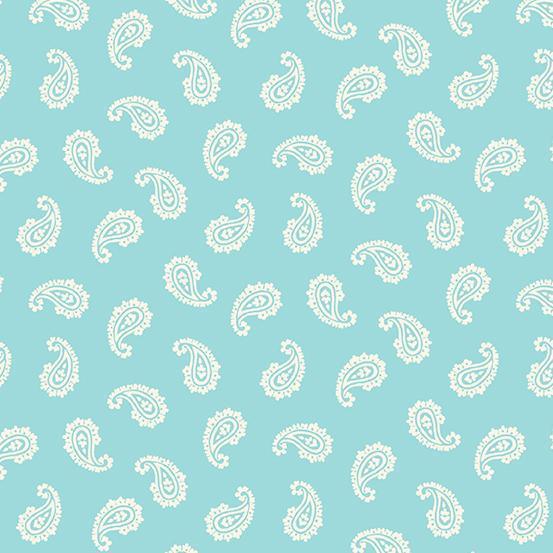 Apple Pie Paisleys - Light Teal Andover Fabrics/CIT 