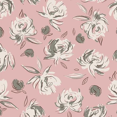 All is Well - Bed of Roses Mauve Art Gallery Fabrics 