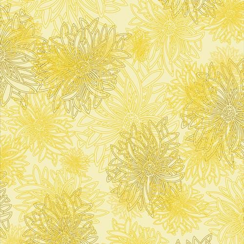Art Gallery - Floral Elements - Custard Art Gallery Fabrics 
