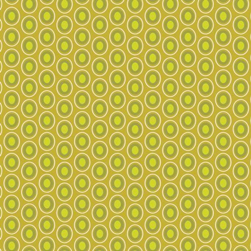 Art Gallery - Oval Elements - Chartreuse Art Gallery Fabrics 