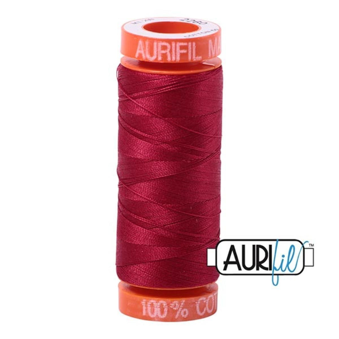 Aurifil Cotton Mako 50wt 200m - Wine 2260 BREWER 