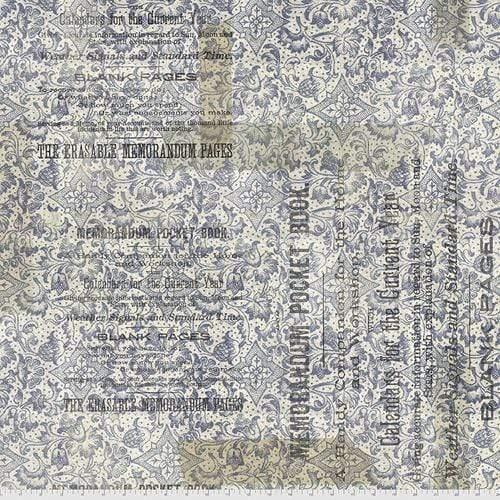 Eclectic Elements - Memorandum WB 108" Blue FreeSpirit Fabrics 