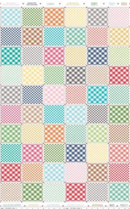 Riley Blake - Bee Backgrounds - Busy Patchwork White Panel Riley Blake 