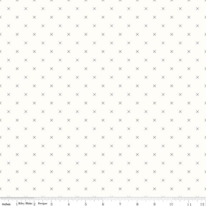 Riley Blake - Bee Backgrounds - Cross Stitch Gray Riley Blake 