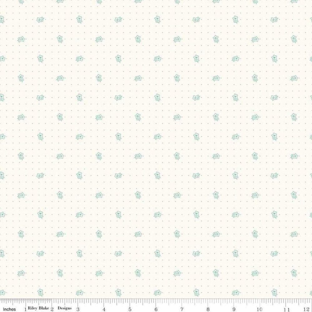 Riley Blake - Bee Backgrounds - Daisy Teal Riley Blake 