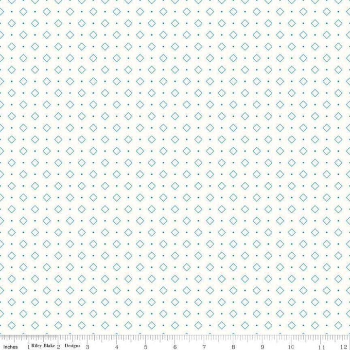 Riley Blake - Bee Backgrounds - Diamond Turquoise Riley Blake 