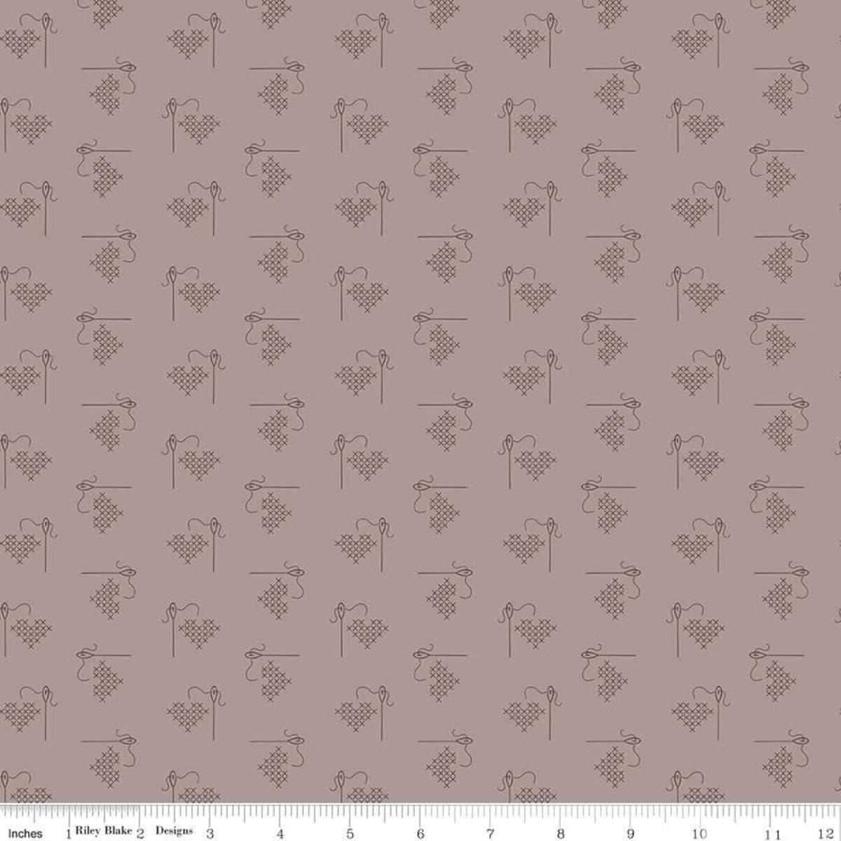 Riley Blake - Lori Holt Bee Basics - Heart Pewter Riley Blake 