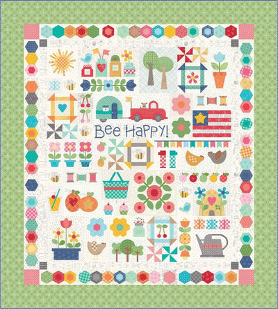 Image of Bee Happy quilt.