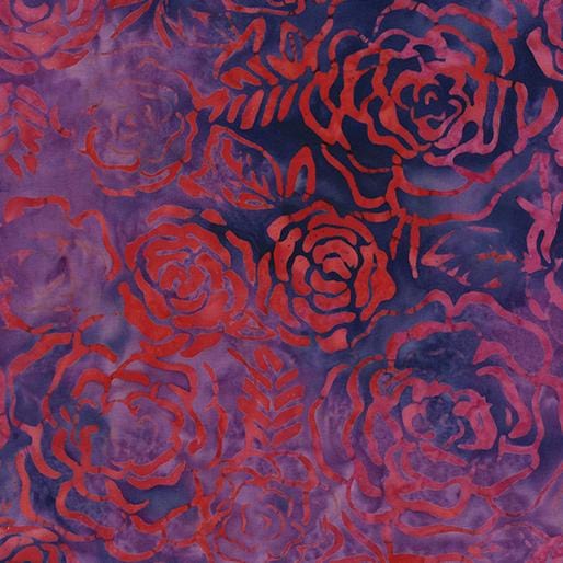 Bali Sweet Rose 2 -  Roses Violet Magenta Benartex 