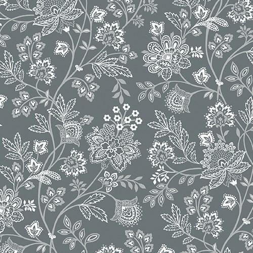 Bandana Medley - Bandana Floral Gray Benartex 