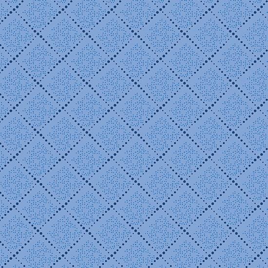 Benartex - Blue Rhapsody - Diamond Dots Med Blue Benartex 