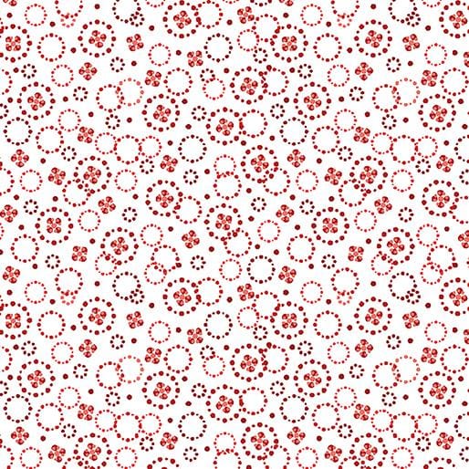 Benartex - Kanvas Studio -  Ditzy Dots White & Red Benartex 