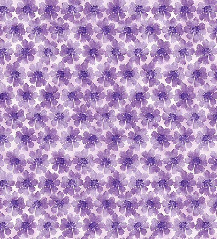 Kanvas Studio - Potpourri -  Potpourri Blossoms Purple Benartex 