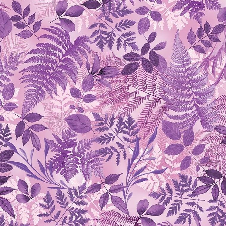 Kanvas Studio - Potpourri -  Tossed Ferns Lilac Benartex 