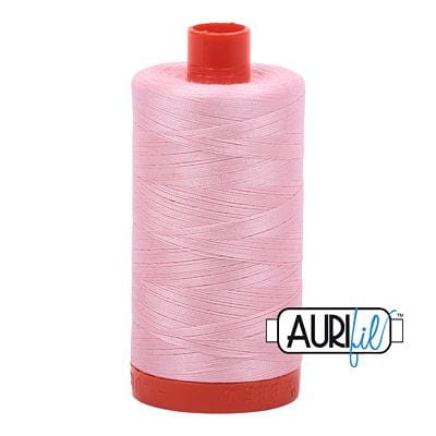 Aurifil Cotton Mako 50wt 1300m - Large Spool in Baby Pink 2423 BREWER 