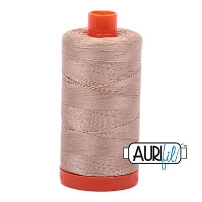 Aurifil Cotton Mako 50wt 1300m -  Large Spool in Beige 2314 BREWER 