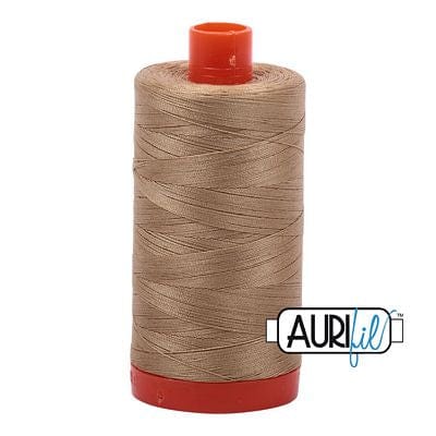 Aurifil Cotton Mako 50wt 1300m - Large Spool in Blond Beige 5010 BREWER 