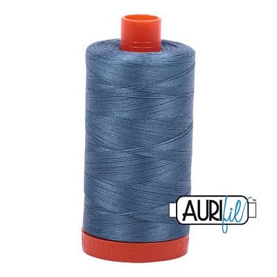 Aurifil Cotton Mako 50wt 1300m - Large Spool in Blue Gray 1126 BREWER 