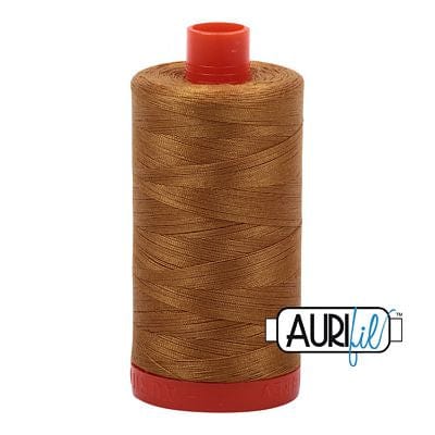 Aurifil Cotton Mako 50wt 1300m - Large Spool in Brass 2975 BREWER 