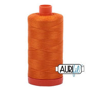 Aurifil Cotton Mako 50wt 1300m - Large Spool in Bright Orange 1133 BREWER 
