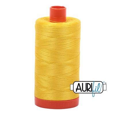 Aurifil Cotton Mako 50wt 1300m - Large Spool in Canary 2120 BREWER 