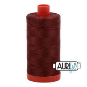 Aurifil Cotton Mako 50wt 1300m - Large Spool in Copper Brown 4012 BREWER 