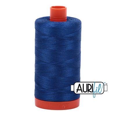 Aurifil Cotton Mako 50wt 1300m - Large Spool in Dark Cobalt 2740 BREWER 