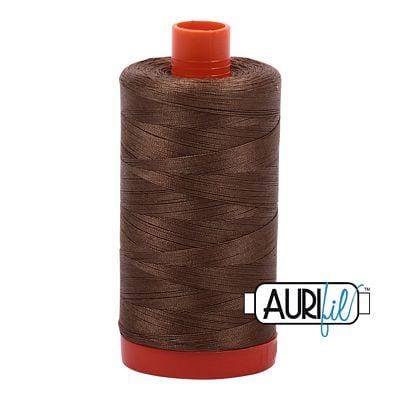 Aurifil Cotton Mako 50wt 1300m - Large Spool in Dark Sandstone BREWER 