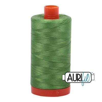 Aurifil Cotton Mako 50wt 1300m - Large Spool in Grass Green 1114 BREWER 