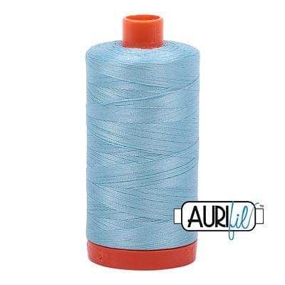 Aurifil Cotton Mako 50wt 1300m - Large Spool in Gray Turquoise 2805 BREWER 