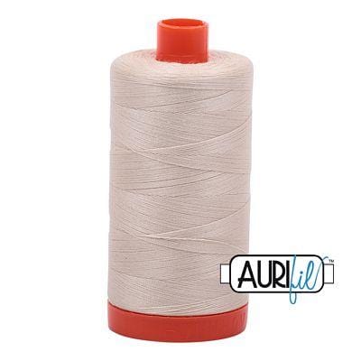 Aurifil Cotton Mako 50wt 1300m -  Large Spool in Light Beige 2310 BREWER 