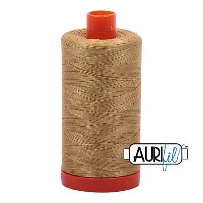 Aurifil Cotton Mako 50wt 1300m - Large Spool in Light Brass 2920 BREWER 